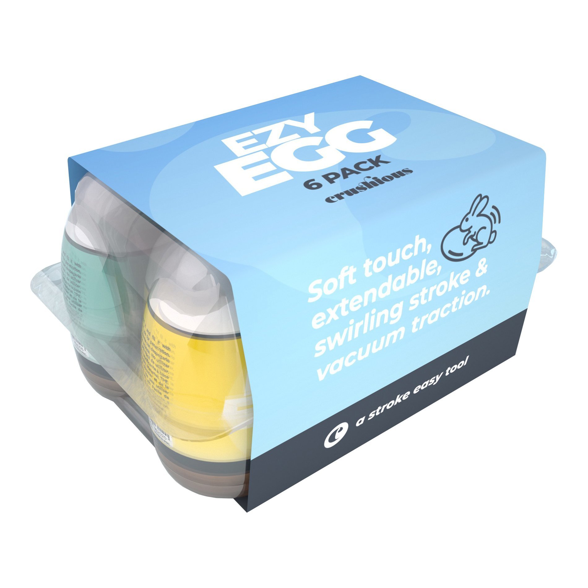 Masturbatorių rinkinys „Ezy Egg 6 Pack“ - Crushious