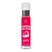 Šildantis lubrikantas „Strawberry and Cream“, 50 ml - Secret Play