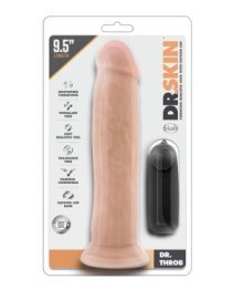 Vibruojantis dildo „Dr. Skin Dr. Throb“ - Blush