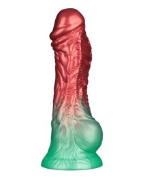 Pripučiamas silikoninis dildo „Aerosx Nr. 8.0 Red/Green“ - Lovetoy