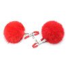 Spenelių spaustukai „Faux Fur Ball Nipple Clamps“ - Latetobed