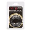 Penio žiedų rinkinys „Black Rubber Ring Set“ - CalExotics