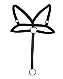 Kūno diržai „C-Ring Crossed Harness“ - Cut4men