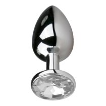 Mažas analinis kaištis „Round Silver Clear“ - EasyToys