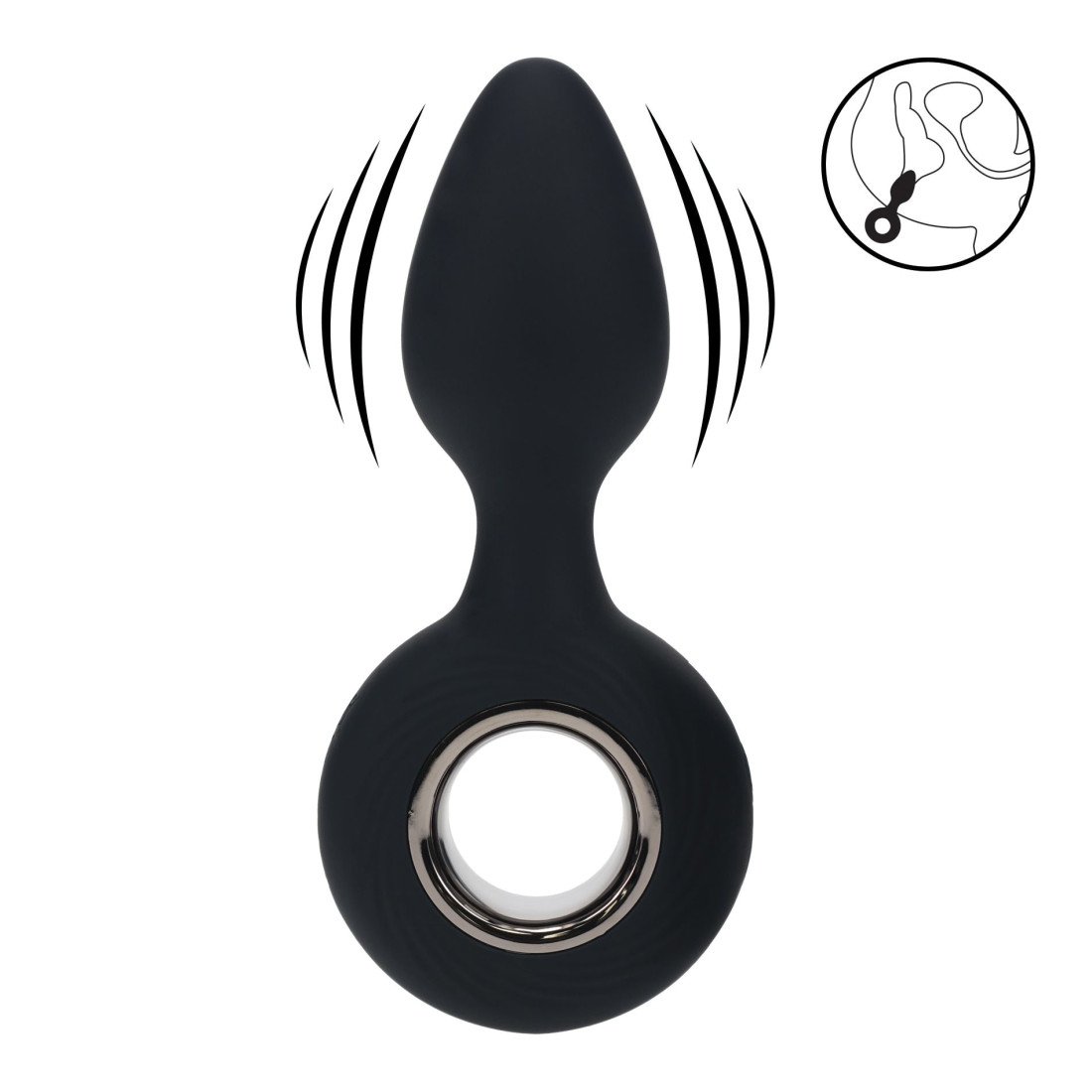 Vibruojantis analinis kaištis „Vibrating Anal Plug with Loop“ - Levelz