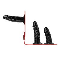 Strap-on rinkinys „Tripple Dildo Harness“ - EasyToys