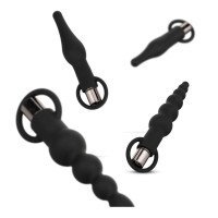 Vibruojančių analinių kaiščių rinkinys „Anal Plugs with Bullet“ - EasyToys