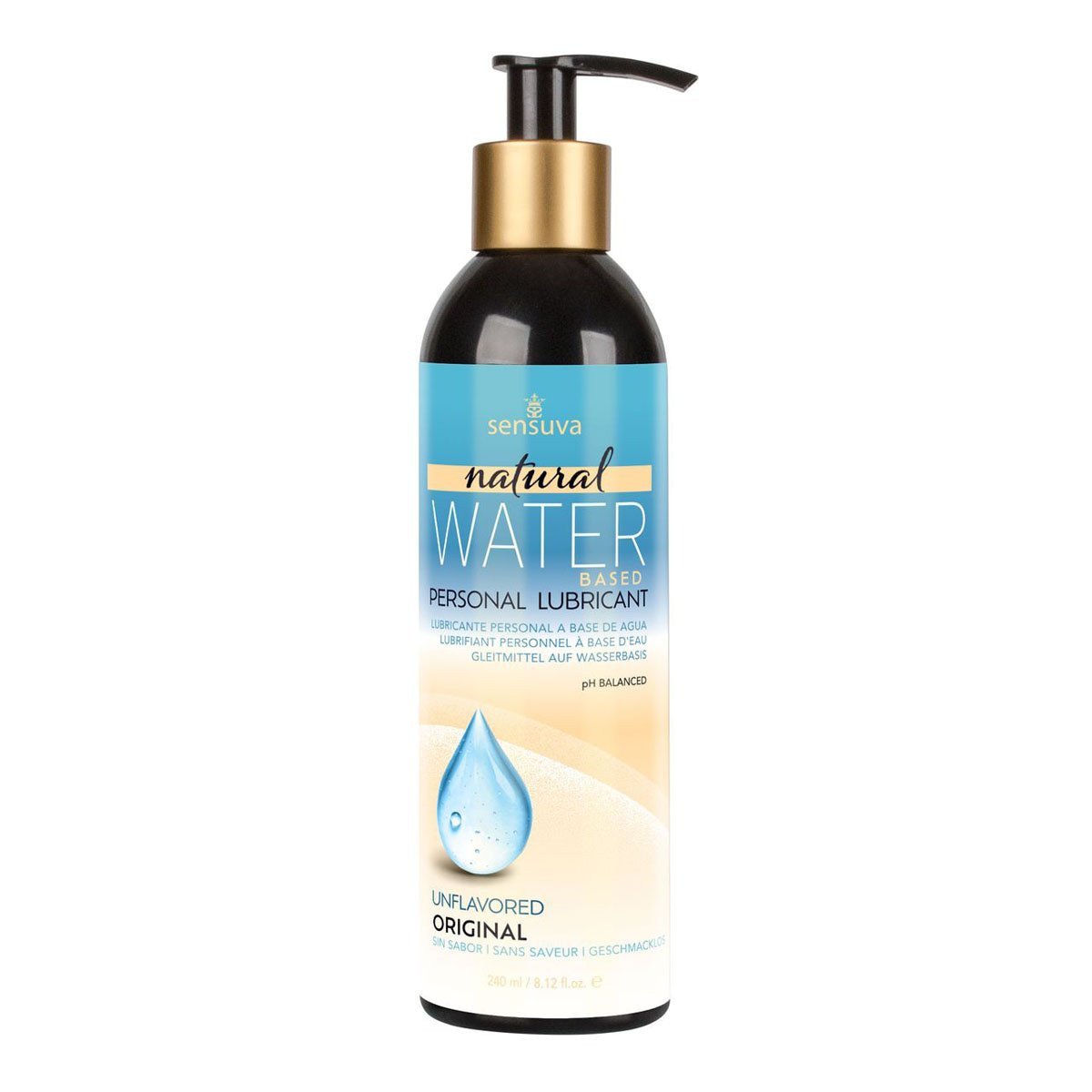 Vandens pagrindo lubrikantas „Natural Water-Based“, 240 ml - Sensuva