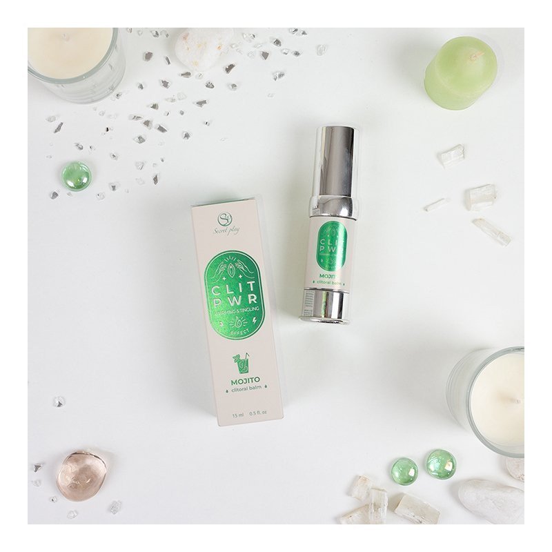 Stimuliuojantis balzamas klitoriui „Clit PWR - Mojito“, 15 ml - Secret Play