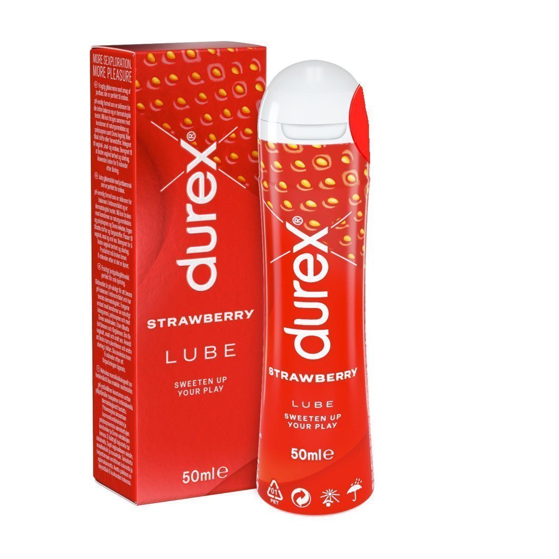 Vandens pagrindo lubrikantas „Strawberry“, 50 ml - Durex