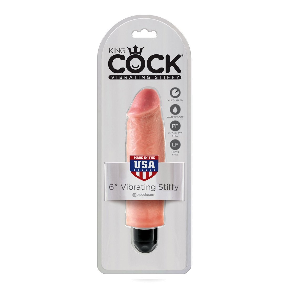 Vibruojantis dildo „Vibrating Stiffy Nr. 6“ - King COCK