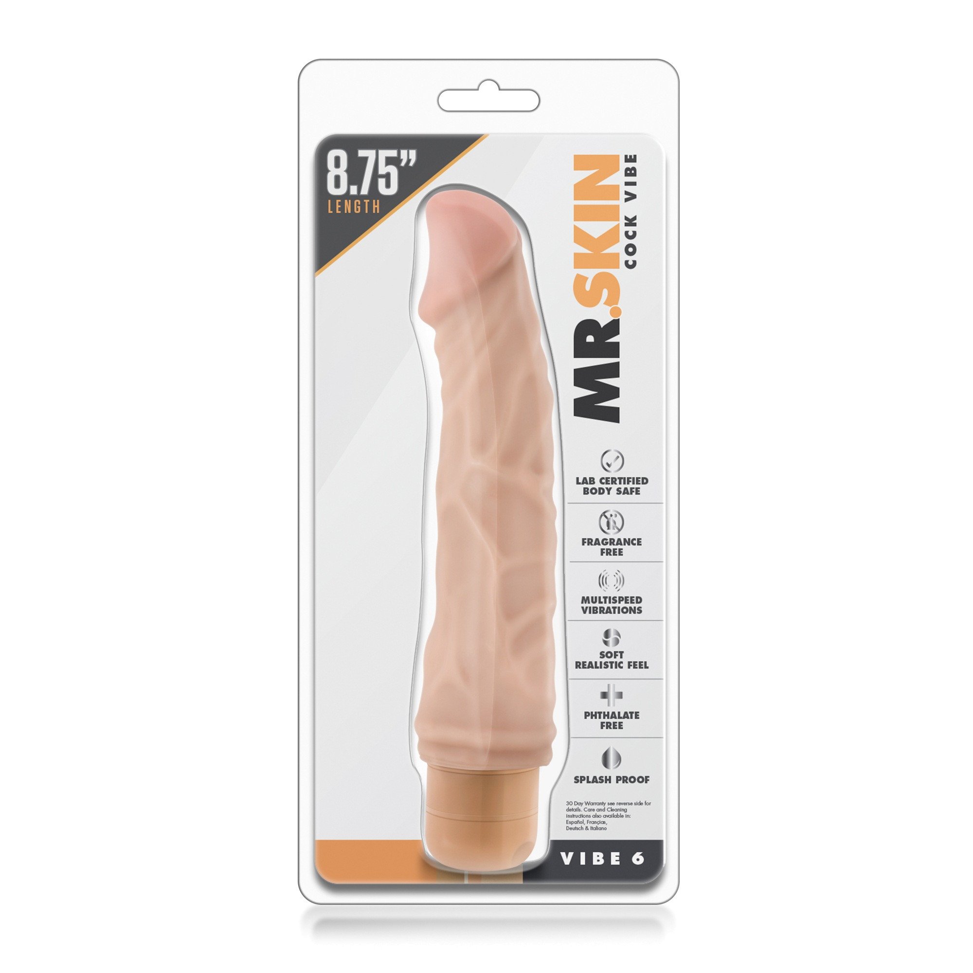 Vibruojantis dildo „Dr. Skin Vibe 6“ - Blush