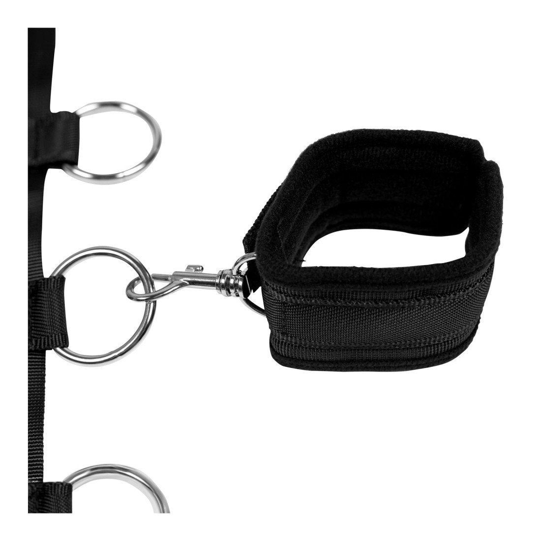 Kūno suvaržymo sistema „Restraint Harness with Collar and Hand Cuffs“ - Ouch!