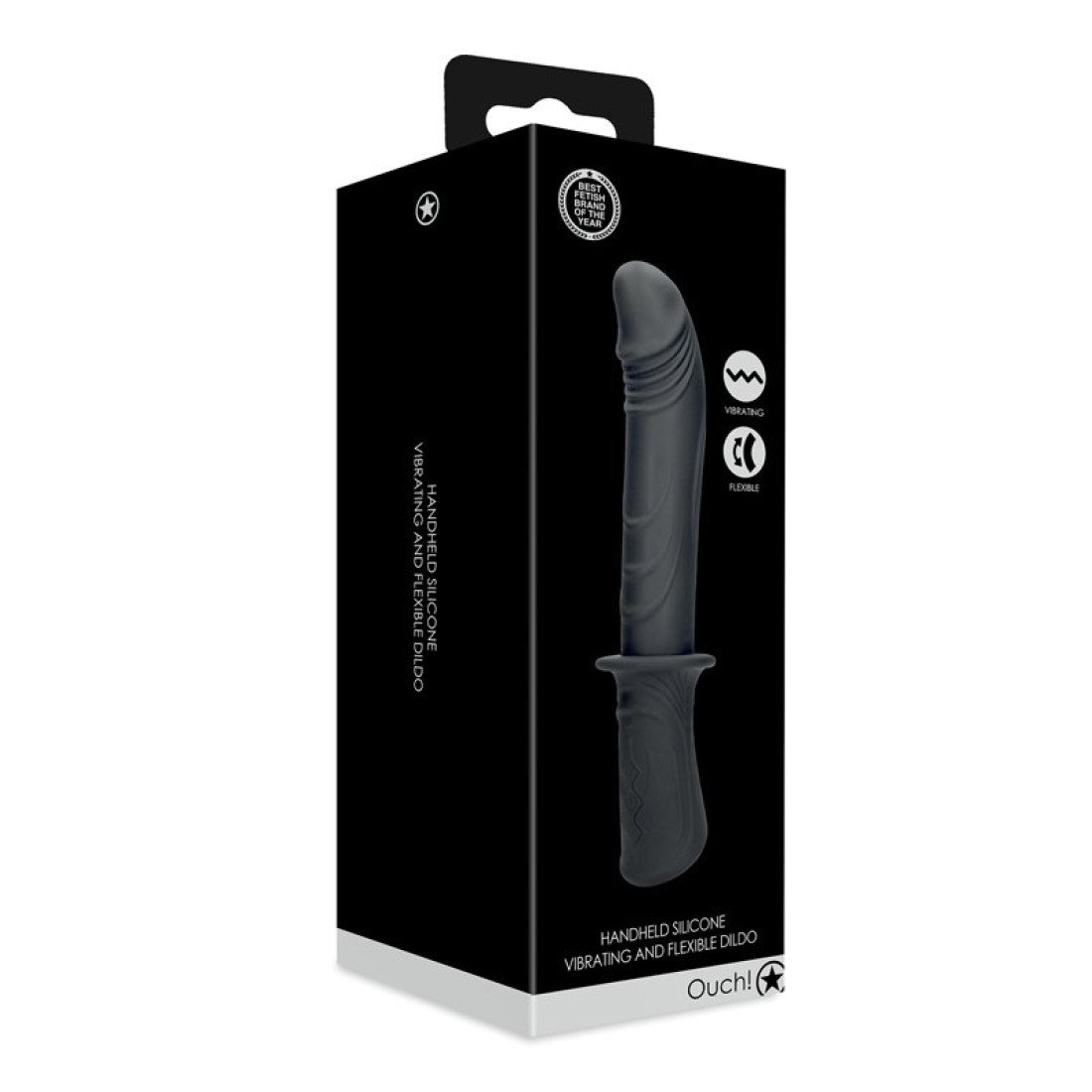 Vibruojantis dildo „Handheld Silicone Vibrating and Flexible Dildo“ - Ouch!