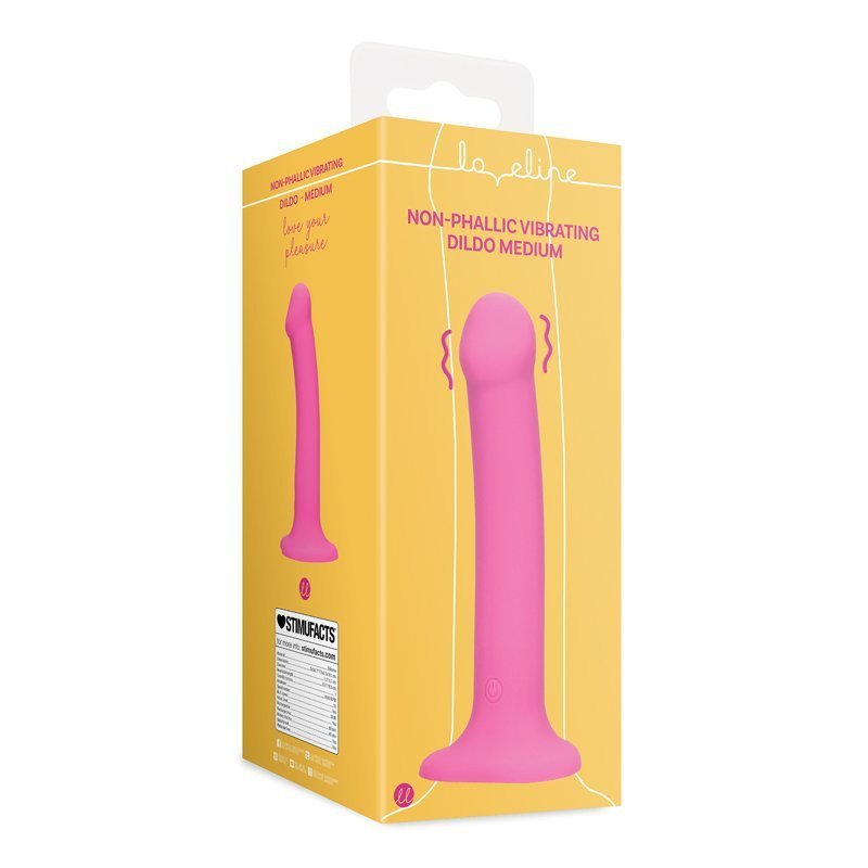 Vibruojantis silikoninis dildo „Non-Phallic Vibrating Dildo Medium“ - Loveline