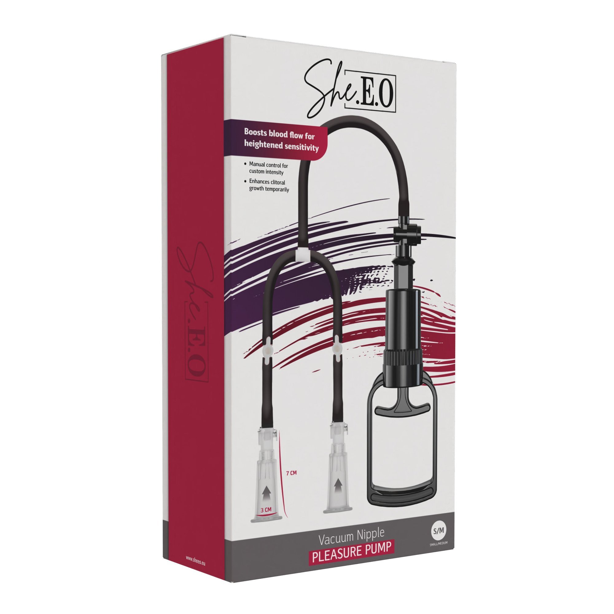 Spenelių pompa „Vacuum Nipple Pleasure Pump S/M“ - She.E.O Spenelių pompa „Vacuum Nipple Pleasure Pump S/M“ - She.E.O