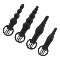 Vibruojančių analinių kaiščių rinkinys „Anal Plugs with Bullet“ - EasyToys