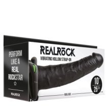Vibruojantis tuščiaviduris strap-on dildo „Hollow Strap-on Nr.10“ - RealRock