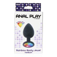 Vidutinis analinis kaištis „Rainbow Booty Jewel“ - ToyJoy