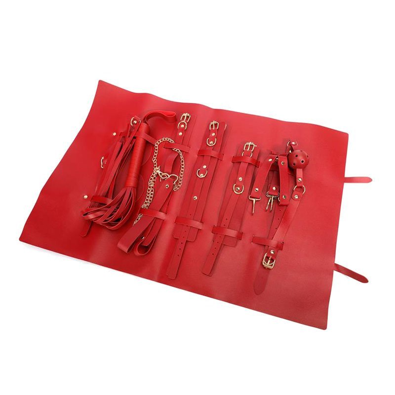 Suvaržymo rinkinys „Bondage Set with Carry Bag Red“ - Latetobed