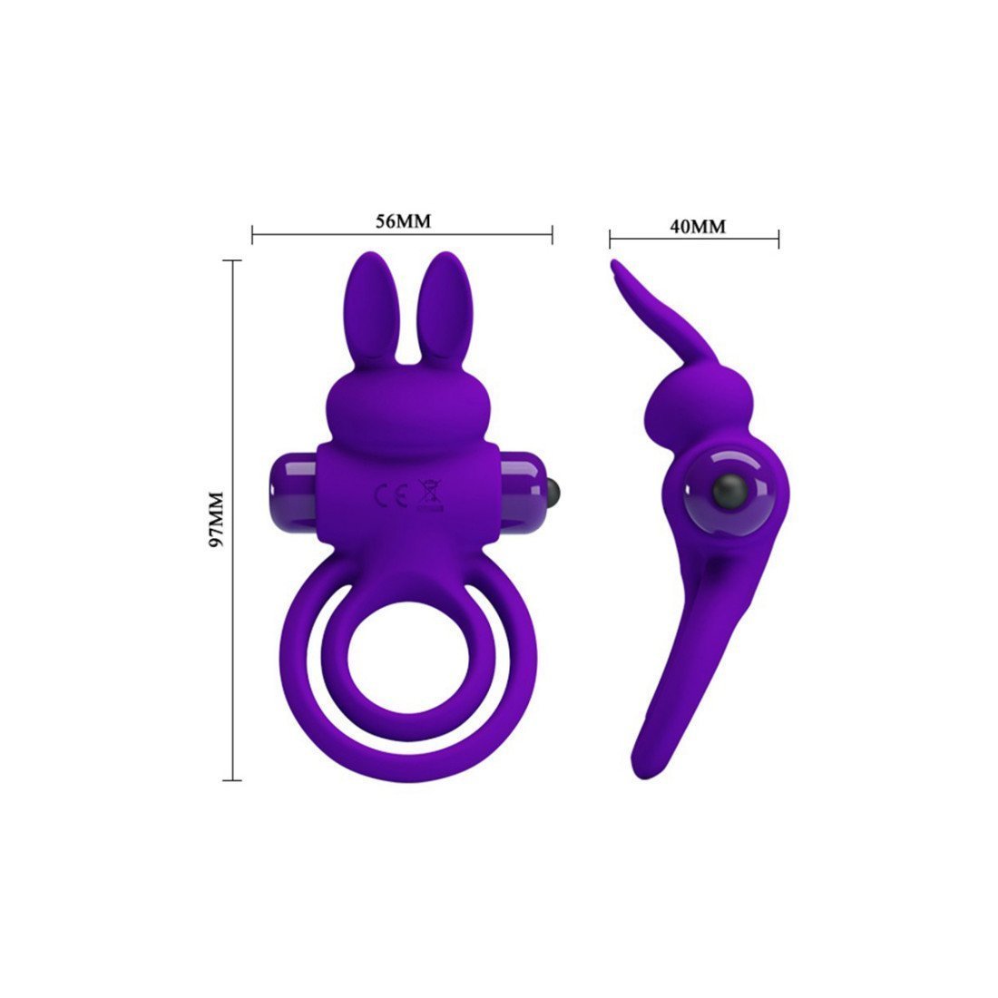 Vibruojantis penio ir sėklidžių žiedas „Vibrant Penis Ring III“ - Pretty Love