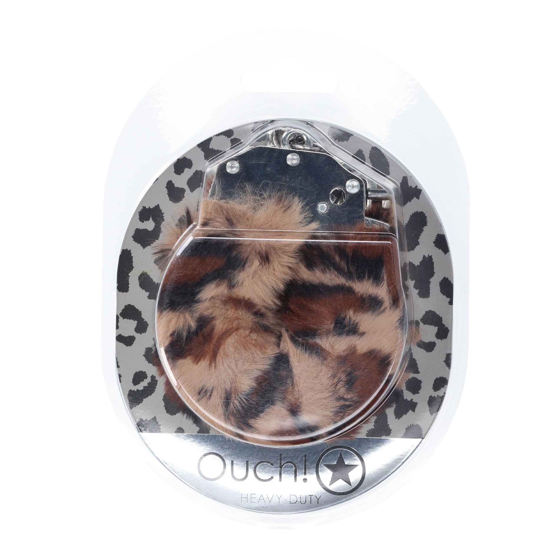 Antrankiai „Heavy-duty Fluffy Handcuffs Leopard“ - Ouch!