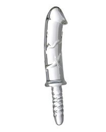 Dvigubas stiklinis dildo „Battle Rammer“ - Master Series