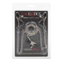 Spenelių ir klitorio spaustukai „Triple Intimate Clamps“ - CalExotics