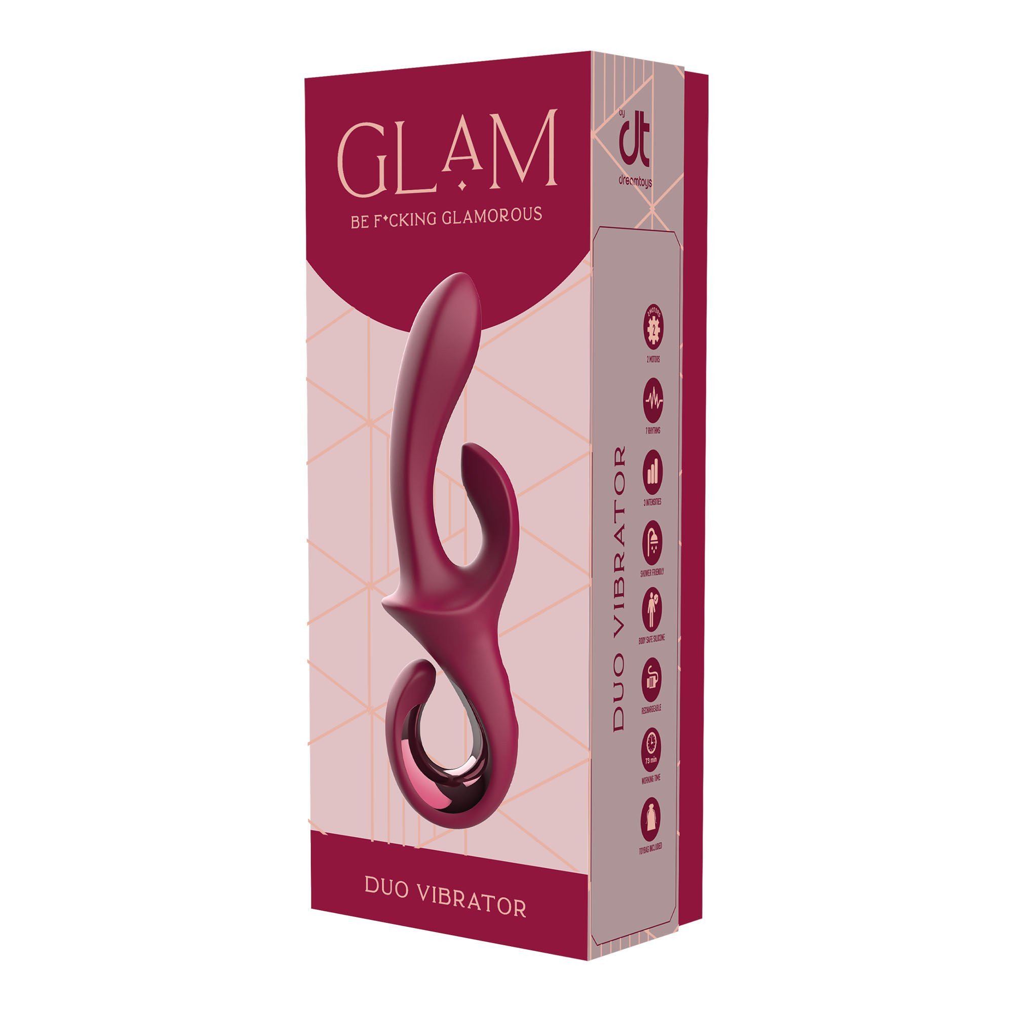Vibratorius kiškutis „Glam Duo Vibrator“ - Dream Toys