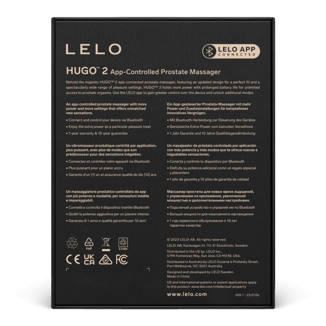 Išmanusis prostatos masažuoklis „Hugo 2“ - LELO