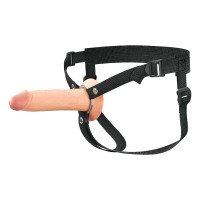 Tuščiaviduris strap-on dildo (pažeista pakuotė) „7 Inch Silicone Hollow Strap-on“ - Pipedream