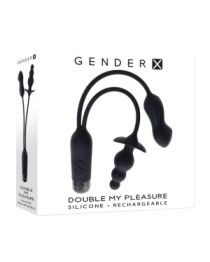 Vibruojantis kiaušinėlis - kaištis „Gender X Double My Pleasure“ - Evolved