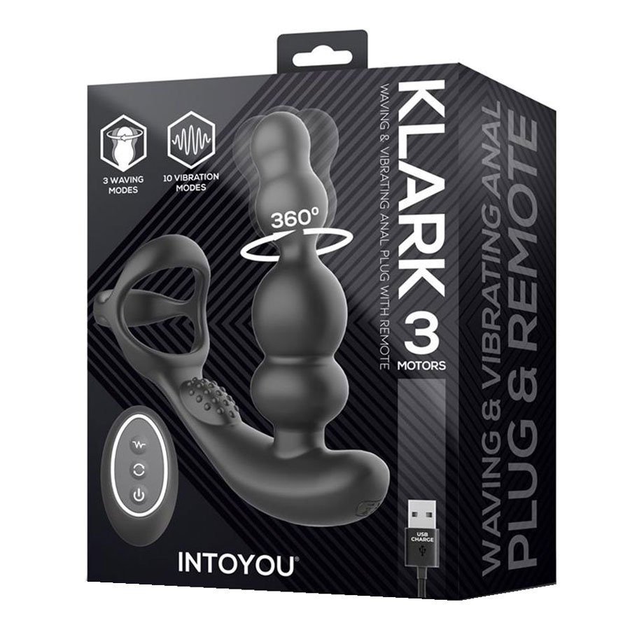 Vibruojantis prostatos masažuoklis - penio žiedas „Klark“ - Intoyou