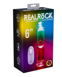 Vibruojantis dildo „LED Vibrating Cock 6“ - RealRock