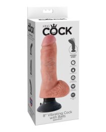 Vibruojantis falo imitatorius „King COCK with balls Nr. 8“ - King COCK