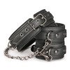 Antkaklio ir antrankių rinkinys „Leather Collar With Handcuffs“ - EasyToys