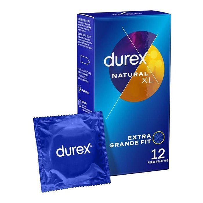 Dideli prezervatyvai „Natural XL“, 12 vnt. - Durex