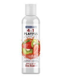 Vandens pagrindo lubrikantas „4 in 1 Straw-Kiwi Pleasures“, 30 ml - Swiss Navy
