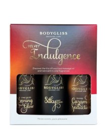 Masažo lubrikantų rinkinys „Velvet Indulgence“, 150ml - Bodygliss