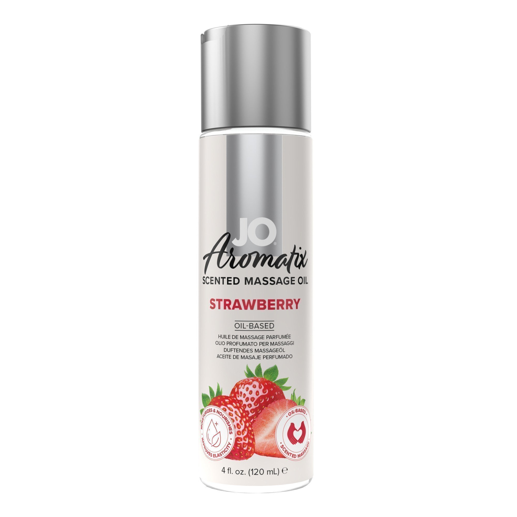 Masažo aliejus „Aromatix Strawberry“, 120 ml - System JO