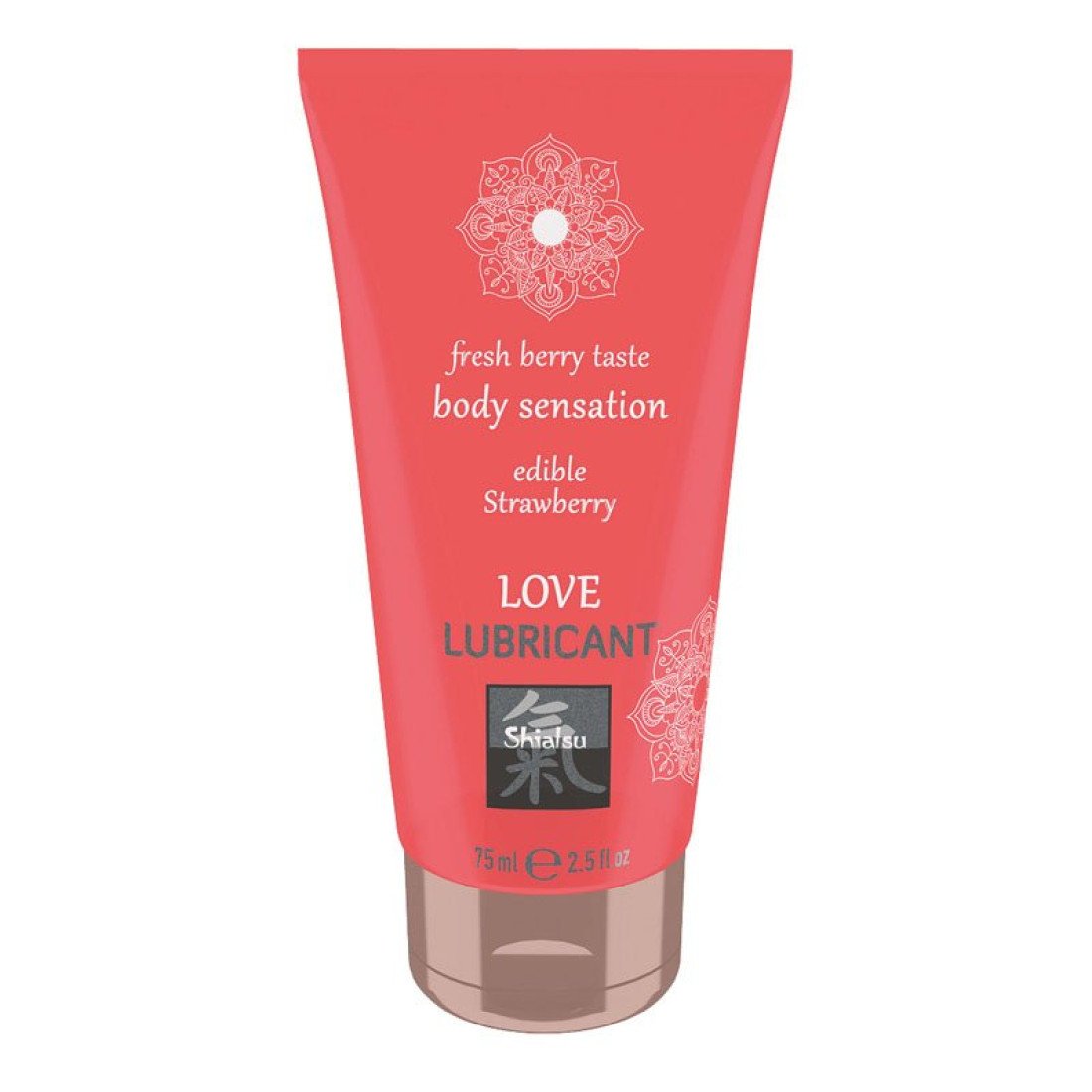 Vandens pagrindo lubrikantas „Shiatsu Edible Strawberry“, 75 ml - Hot