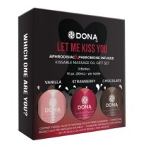 Masažo aliejų rinkinys „Let Me Kiss You“ - Dona