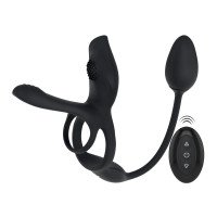 Vibruojantis penio žiedas - kaištis „RC Multi Function“ - Couples Choice