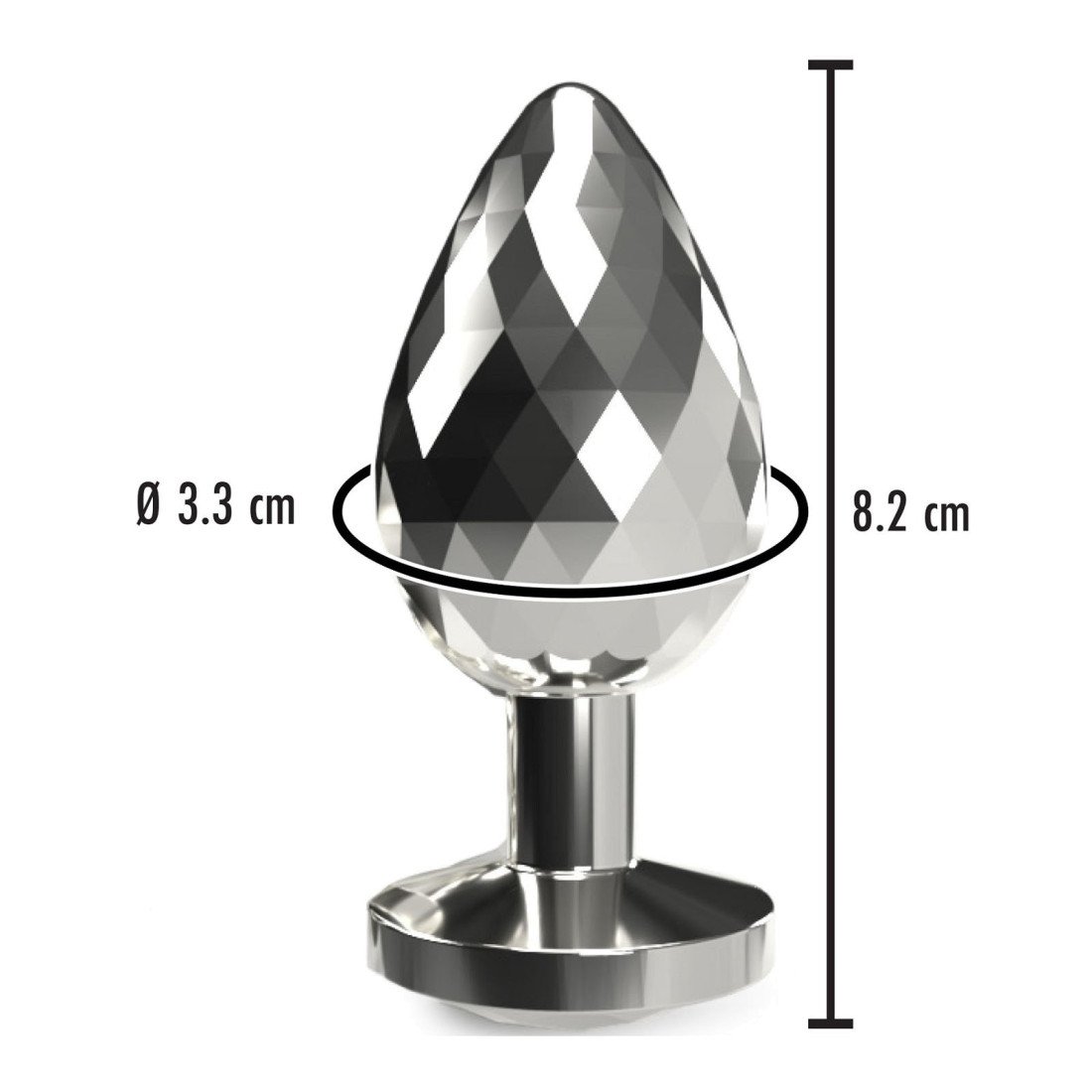 Vidutinis analinis kaištis „Disco Diamond Plug“ - ToyJoy