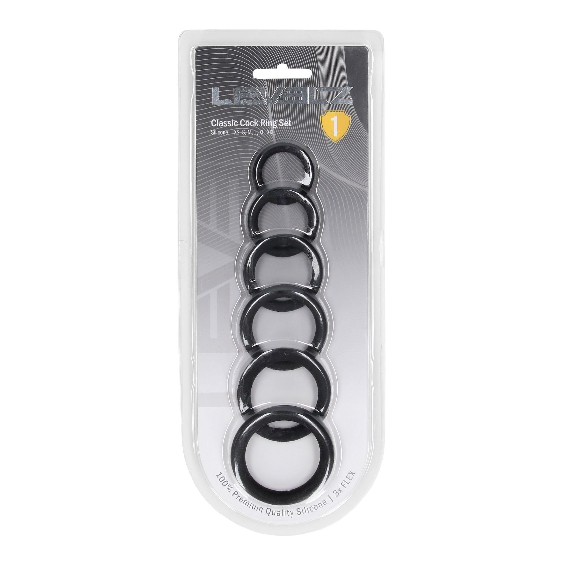 Penio žiedų rinkinys „Classic Silicone Cockring Set“ - Levelz