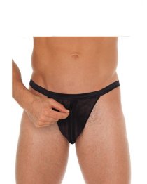 Vyriškos kelnaitės su juostele „Transparent Thong with Zipper“ - Amorable