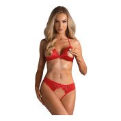 Atviras liemenėlės ir kelnaičių rinkinys „Red Temptation? It‘s Here!“