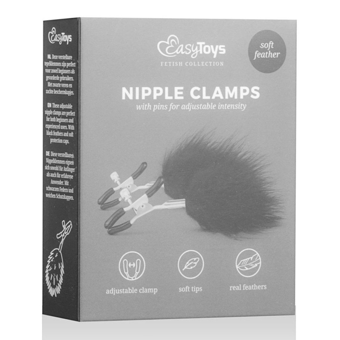 Spenelių spaustukai „Nipple Clamps with Feathers“ - EasyToys