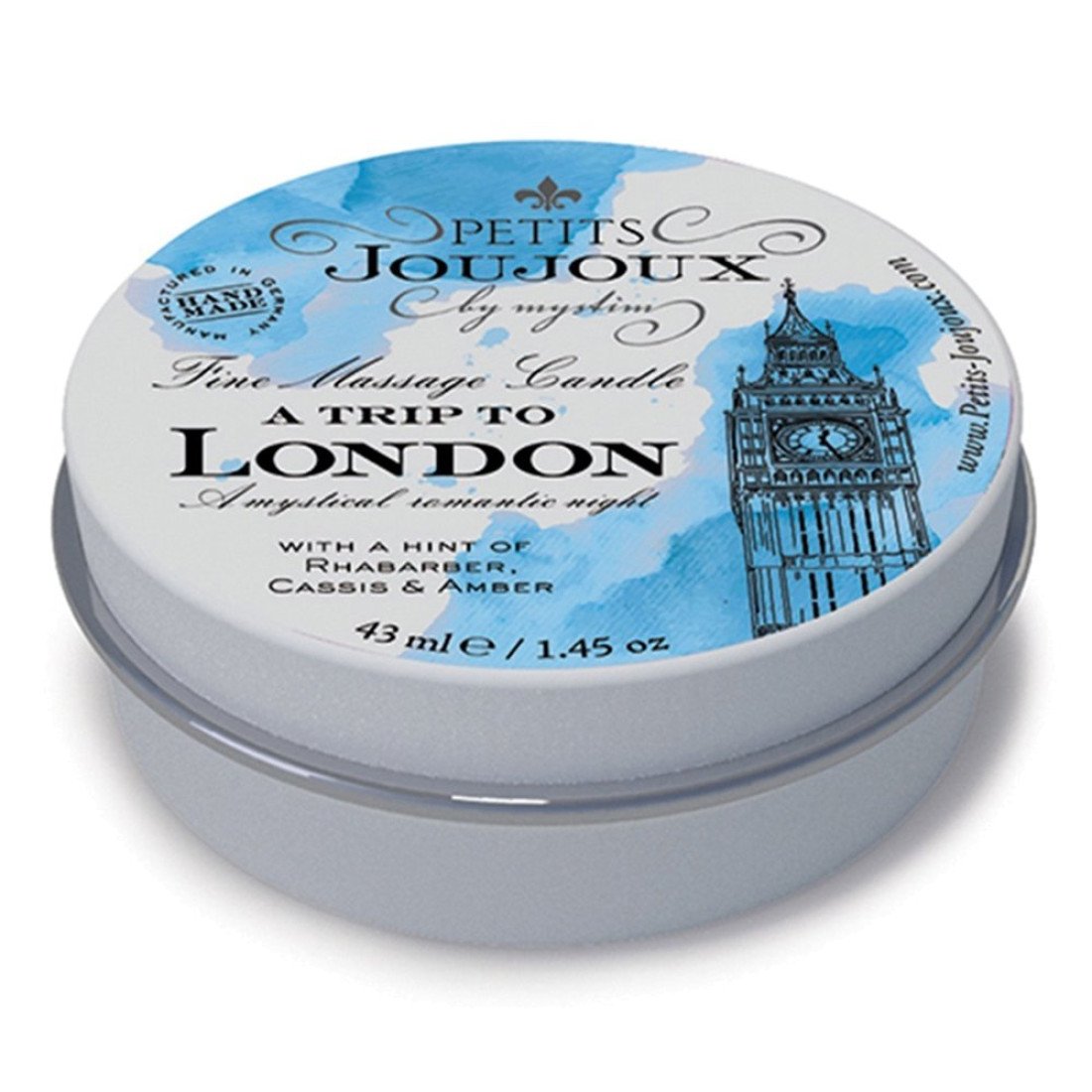 Masažinė žvakė „A Trip to London“, 43 ml - Petits Joujoux