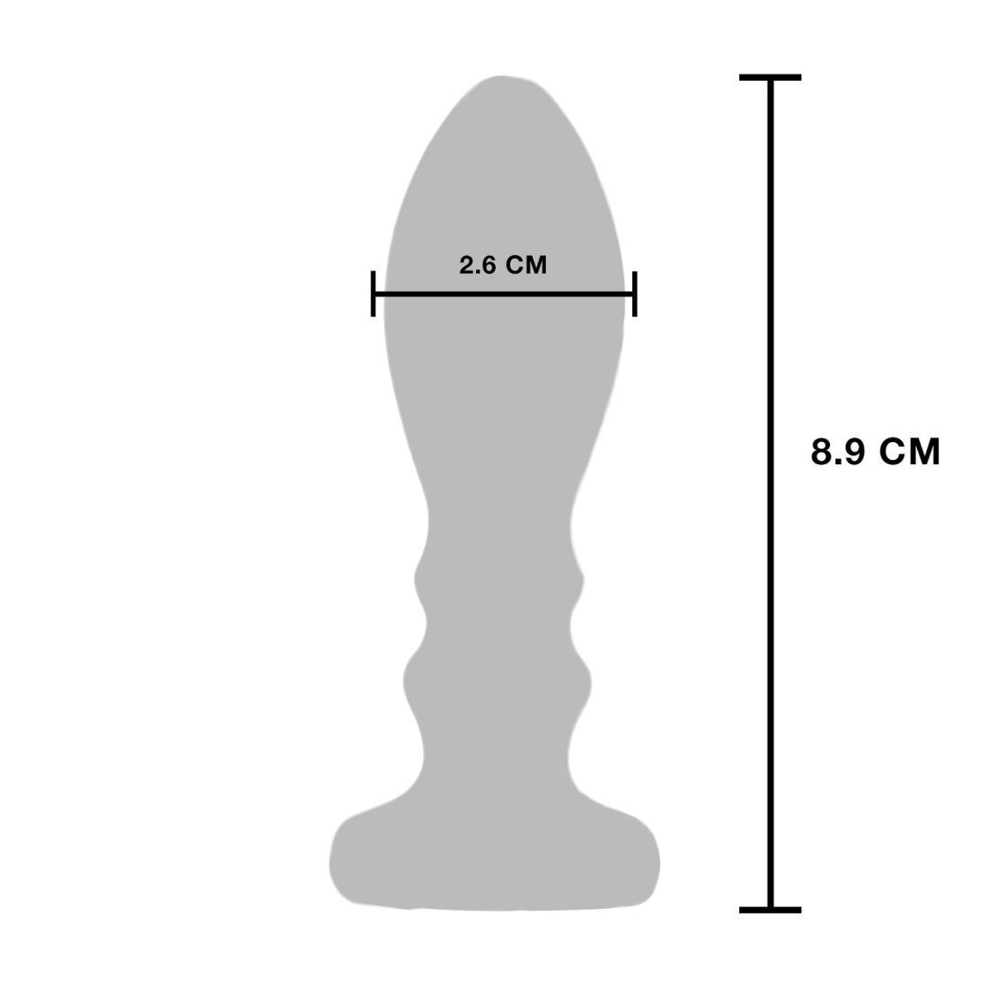 Vibruojantis analinis kaištis „The Slider Medium“ - ToyJoy